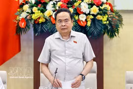 El presidente de la Asamblea Nacional de Vietnam, Tran Thanh Man, interviene en la cita (Foto: VNA)