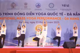 Una presentación de yoga (Foto: VNA)