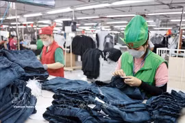 La exportación de prendas de vestir es uno de los sectores contribuyentes al crecimiento de Vietnam (Foto ilustrativa: VNA)
