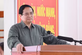 El primer ministro Pham Minh Chinh interviene en la cita (Foto: VNA)