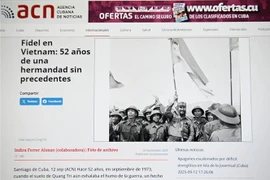 Artículo publicado por la ACN sobre 52 años de hermandad sin precedentes entre los pueblos cubano y vietnamita (Foto: captura de pantalla)