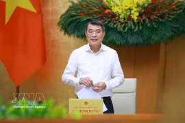 El primer ministro de Vietnam, Le Minh Hung, preside la reunión (Foto: VNA)