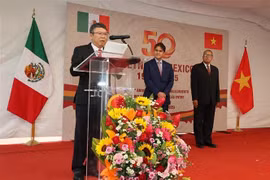 El embajador de Vietnam en México, Nguyen Van Hai, interviene en la cita (Foto: VNA)