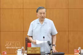 El secretario general del Partido Comunista de Vietnam (PCV) y presidente de la República, To Lam, habla en el evento. (Fuente: VNA)