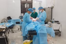 Médicos militares de la isla de Sinh Ton realizaron la operación. (Fuente: VNA)