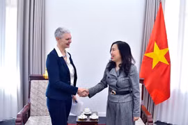 La viceministra de Relaciones Exteriores, Le Thi Thu Hang, recibe a la embajadora de Noruega en Vietnam, Hilde Solbakken. (Fuente: VNA)