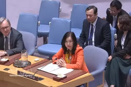 La viceministra de Relaciones Exteriores de Vietnam, Le Thi Thu Hang, en el evento. (Fuente: VNA)
