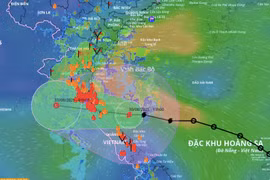 La tormenta n.° 6 se acerca a la región central. (Foto: Sistema de Monitoreo de Desastres de Vietnam)