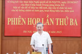 El secretario general del Partido Comunista de Vietnam, To Lam, habla en el evento. (Fuente: VNA)