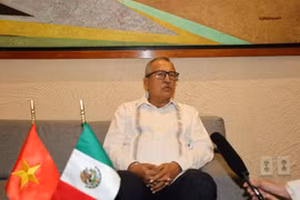 Pedro Vázquez, presidente de la Comisión de Relaciones Exteriores de la Cámara de Diputados de México, en la entrevista. (Fuente: VNA)