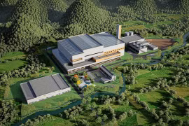 Vista en perspectiva del proyecto de la planta de tratamiento de residuos de alta tecnología y valorización energética Nui Thoong. (Foto: hanoimoi.vn)