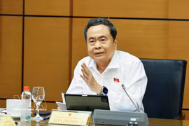 El presidente de la Asamblea Nacional, Tran Thanh Man, habla en el evento. (Fuente: VNA)