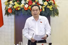 El presidente de la Asamblea Nacional de Vietnam, Tran Thanh Man, habla en el evento. (Fuente: VNA)