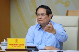 El primer ministro Pham Minh Chinh habla en el evento. (Fuente: VNA)