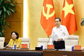 El presidente de la Asamblea Nacional (Parlamento) de Vietnam, Tran Thanh Man, habla en el evento. (Fuente: VNA)