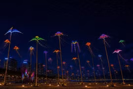 Casi 500 cometas iluminadas se exhibirán en la playa de My Khe las noches de 24, 25 y 26 de julio. (Foto: Danangfantasticity).