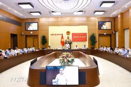 En la 46 reunión del Comité Permanente de la Asamblea Nacional de Vietnam. (Fuente: VNA)