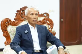 Khamphan Pheuiyavong, miembro del Buró Político del Comité Central del Partido Popular Revolucionario de Laos y jefe de su Comisión de Propaganda y Capacitación. (Fuente: VNA)