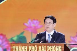 El presidente Luong Cuong habla en el evento. (Fuente: VNA)