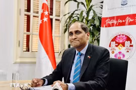 El embajador de Singapur en Vietnam, Jaya Ratnam. (Fuente: VNA)