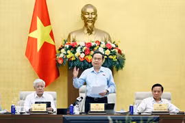 El presidente de la Asamblea Nacional de Vietnam, Tran Thanh Man, habla en el evento. (Fuente: VNA)