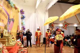 La Asociación de Compatriotas de la provincia norvietnamita de Vinh Phuc en Alemania celebró solemnemente una ceremonia de conmemoración a los Reyes Hung. (Fuente: VNA)