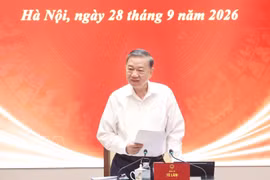 El secretario general del Partido Comunista y presidente de Vietnam, To Lam, habla en el evento. (Fuente: VNA)