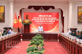 El secretario general del Partido Comunista y presidente de Vietnam, To Lam, habla en el evento. (Fuente: VNA)
