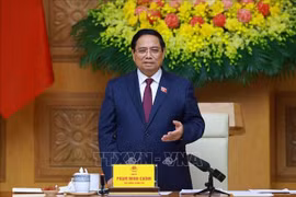 El primer ministro Pham Minh Chinh en el evento. (Fuente: VNA)