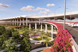 Vista en perspectiva de la Terminal T2 del Aeropuerto Internacional de Phu Quoc. (Fuente: VNA)