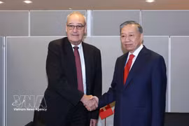El secretario general del Partido Comunista de Vietnam (PCV) y presidente de la República, To Lam, y el presidente de Timor Leste, José Ramos-Horta. (Fuente: VNA)