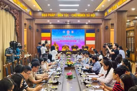 Panorama de la rueda de prensa. (Fuente: VNA)