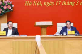 La delegación de inspección número 1910 del Buró Político y el Secretariado del Comité Central del Partido Comunista de Vietnam celebran una conferencia para presentar el borrador del informe sobre los resultados de la inspección al Comité partidista del Gobierno. (Fuente: VNA)