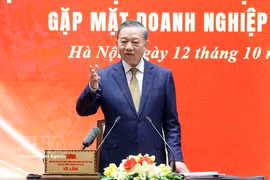 El secretario general del Partido Comunista de Vietnam y presidente del país, To Lam, habla en el evento. (Fuente: VNA)