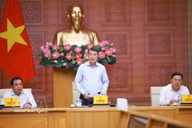 El primer ministro de Vietnam, Le Minh Hung, habla en el evento. (Fuente: VNA)