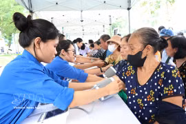 El festival "Cuidado de salud para las personas mayores, por un Vietnam saludable" se lleva a cabo en agosto pasado en Ciudad Ho Chi Minh. (Fuente: VNA) 