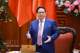 El primer ministro Pham Minh Chinh en el evento. (Fuente: VNA)