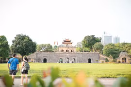 La Ciudadela Imperial de Thang Long, un sitio histórico que atrae a un gran número de visitantes durante las vacaciones. (Fuente: VNA)
