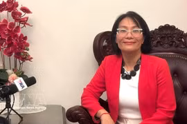 La nueva embajadora de Hanoi en Kuala Lumpur, Pham Thi Thuy Nga, en la entrevista. (Fuente: VNA)