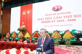 El secretario general del Partido Comunista de Vietnam, To Lam, habla en el evento. (Fuente: VNA)