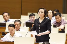 La ministra del Interior, Pham Thi Thanh Tra, habla en el evento. (Fuente: VNA)