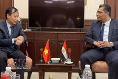 El embajador de Vietnam en Egipto, Nguyen Nam Duong y el gobernador de la provincia egipcia del Mar Rojo, Walid Al Barqi (Foto: VNA)