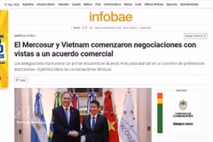 El artículo en Infobae, uno de los periódicos digitales más importantes de Argentina (Foto: VNA)