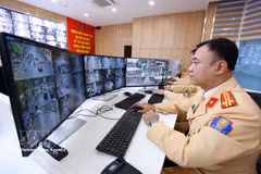 Un sistema de 1837 cámaras con inteligencia artificial opera en Hanoi. (Foto: VNA)