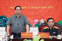 El primer ministro Pham Minh Chinh habla en la reunión (Fuente: VNA)