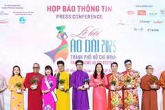 En la conferencia de prensa del Festival del Ao Dai de Ciudad Ho Chi Minh 2025 (Fuente: VNA) 