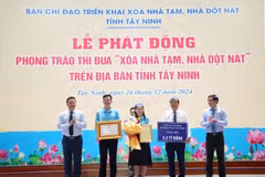 La empresa de cimento Fico Tay Ninh aportó al programa con 203 mil dólares (Fuente: VNA) 