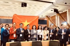 La delegación vietnamita asiste a la 46ª sesión del Comité del Patrimonio Mundial. (Foto: nhandan.vn)