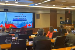 El seminario “Cooperación en TIC e IA entre Canadá y Vietnam: de la innovación a las oportunidades de mercado”. (Foto: VNA)