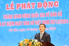 El viceministro de Salud de Vietnam, Tran Van Thuan, pronuncia un discurso en el evento (Foto: Vietnam+) 